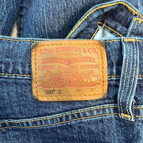 Levi’s 501 Short Skinny Blue Jeans High Rise LIKE NEW - Picture 8 of 11
